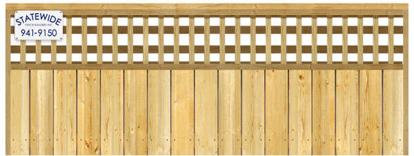 Lattice Top - Wood Fence Option