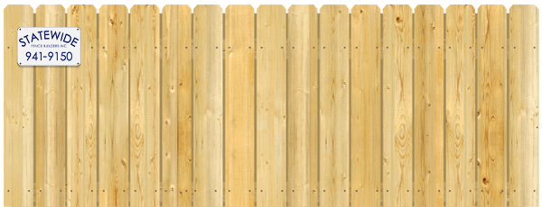 Straight Dog Ear Top - Wood Fence Option